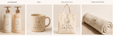 Kit de baño, taza, bolsa de tela y toalla de playa Casa Arena
