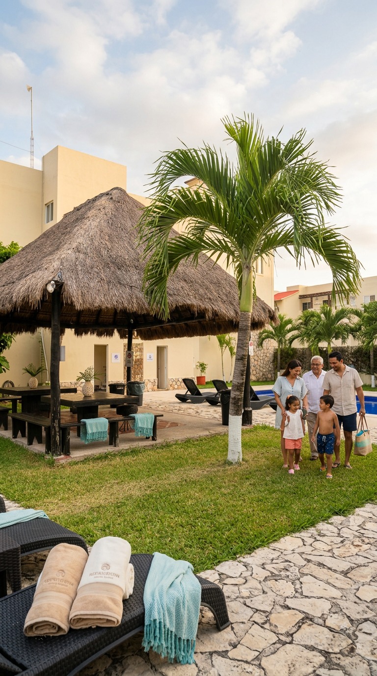 Familia disfrutando Casa Arena
